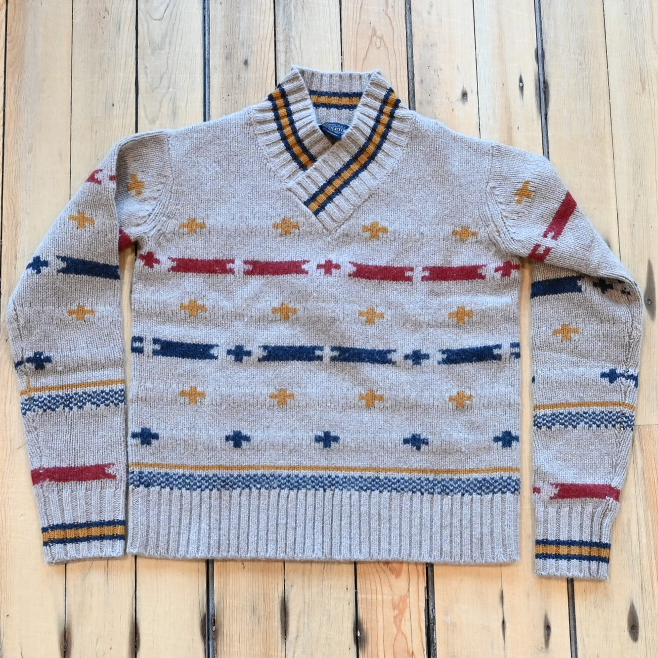 Pendleton – Hallie Marino Sweater (Barley with Multicolor Graphic)