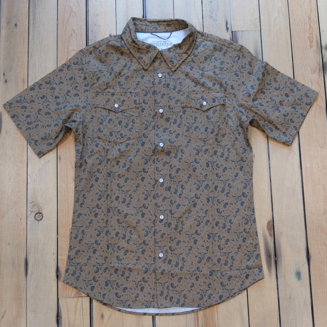 Schaefer Outfitter Short Sleeve Rambler Pearl Snap - Shiner