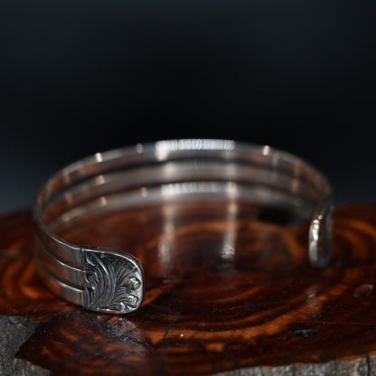 Vogt Rosie Cuff — sterling silver cuff with triple bar front design