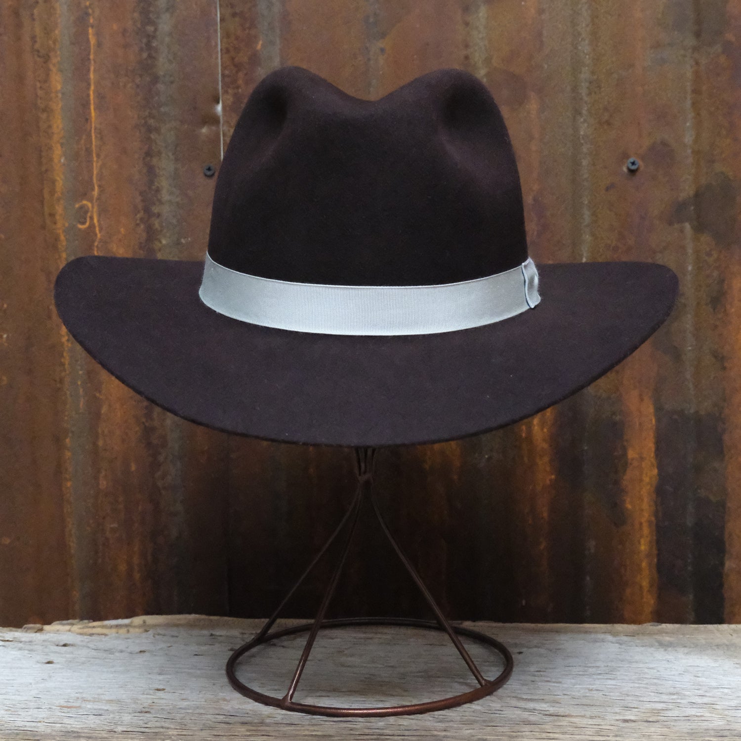Serratelli 6X Black Cherry Outback felt hat with 3 inch brim