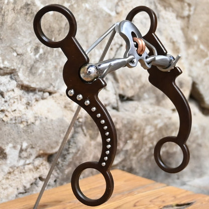 Tom Balding Cody Double Cross bit with stainless shanks and sweet iron Double Cross mouthpiece.