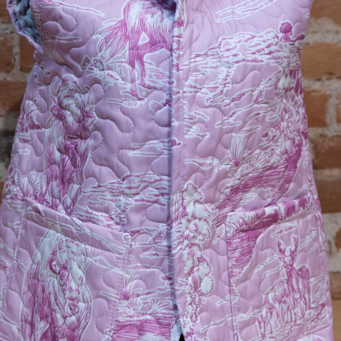 Ida Mae Home - Buffalo Toile Blossom Quilted Ruby Vest