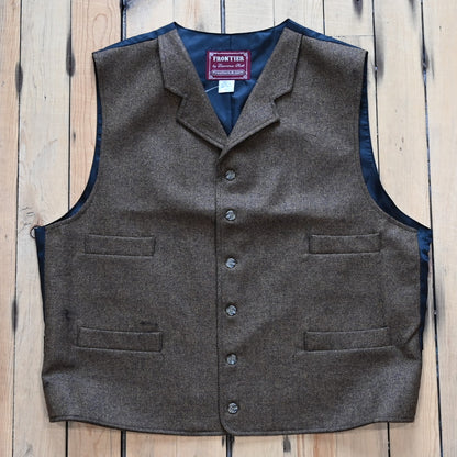 Frontier Men’s light tan cashmere wool notch vest front view