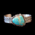 Sunwest Silver Royston Turquoise Stamped Sterling Silver Cuff Bracelet