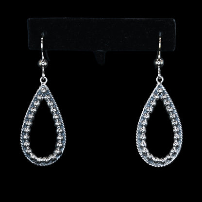 Vogt Silversmiths Blair Wild Rider sterling silver teardrop earrings with beadwork