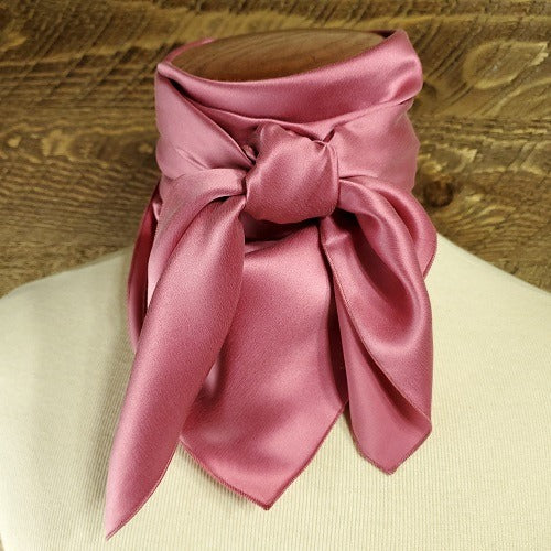 Cowboy Images Charmeuse Sueded Sandwashed Rose Wild Rag 33x33