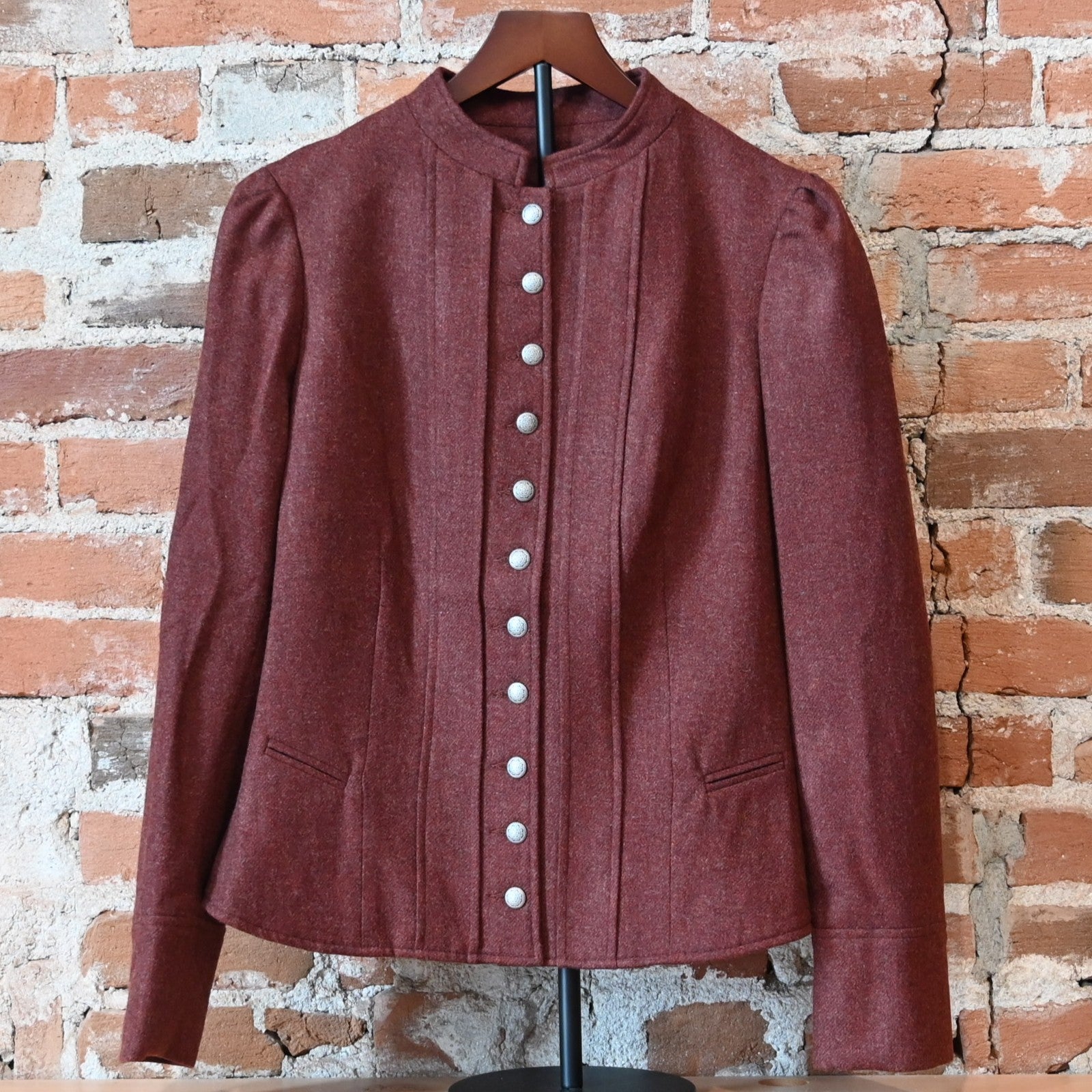 Frontier Ladies Victoriana Jacket Light Burgundy Donegal front view