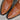 View of Stallion Ladies O.S. "Bronco" boots in cognac calf with bone, red, and green inlays