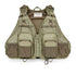 Filson vintage olive fishing guide vest with fly-box pockets, rod loops and adjustable straps