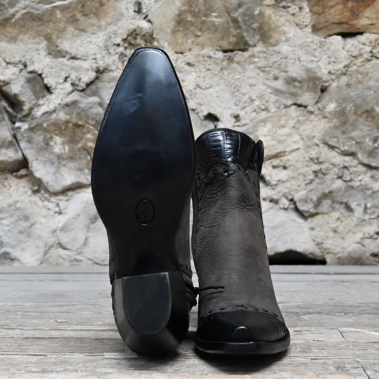 Stallion Ladies Zorro Zip Boot – Espresso Calf with Black