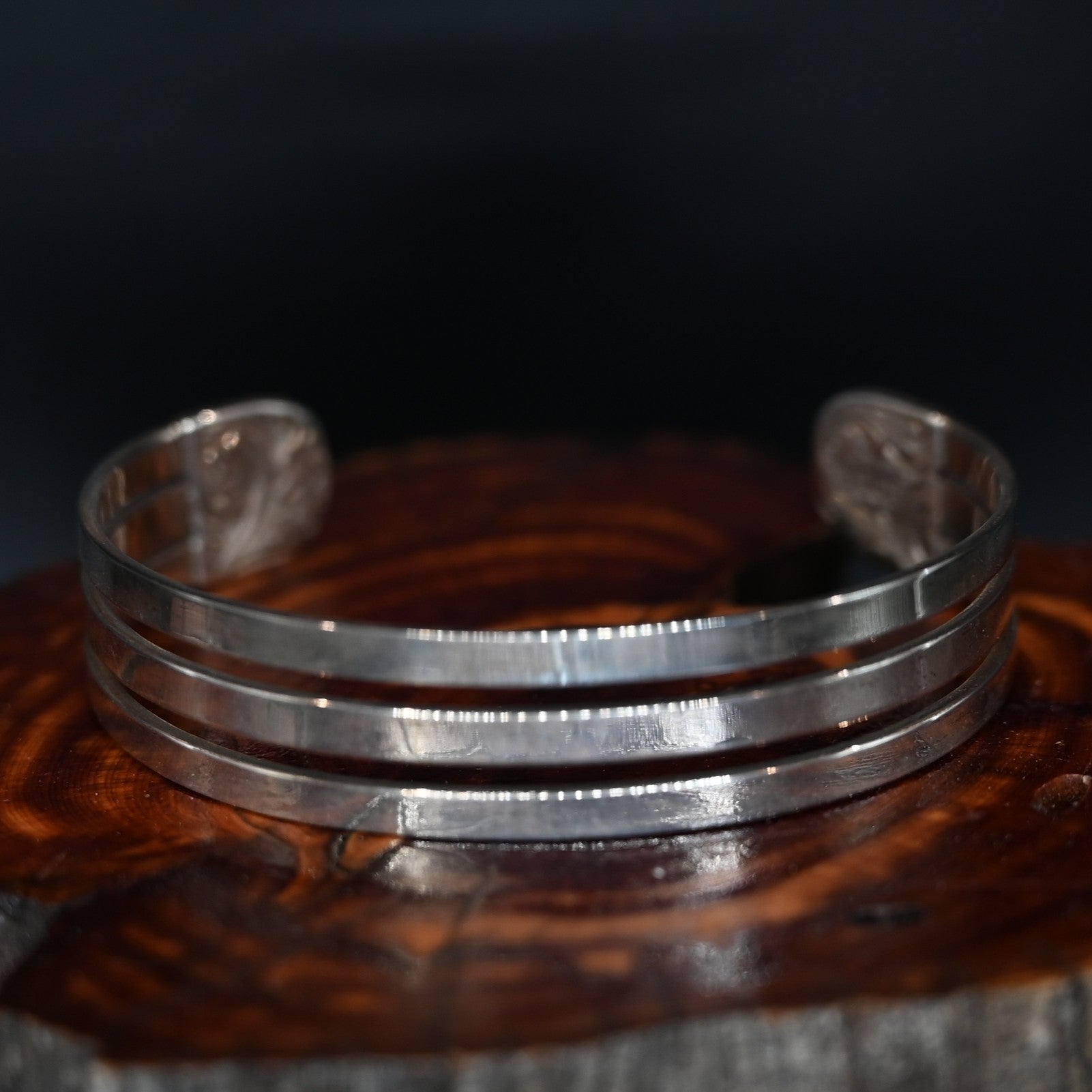 Vogt Rosie Cuff — sterling silver cuff with triple bar front design