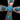 J. Alexander Rustic Silver Stamped Large Cross with Turquoise