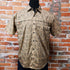 Tidepool Tech Shirt in Tropicalia Print - Covert Green view of front
