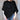 Morris Kaye black knit rabbit fur poncho