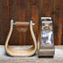 Nicholas Stirrups Visalia style 3″ stainless steel covered wood core stirrups