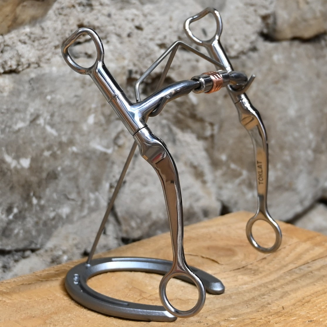 Myler flat shank bit with Comfort Snaffle MB 03 and copper roller