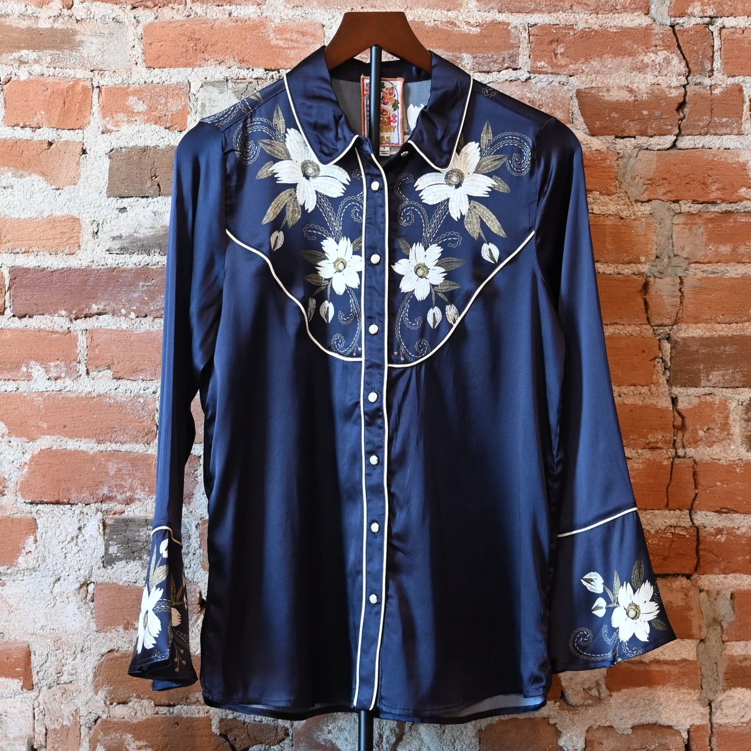 Johnny Was Western Flutter Sleeve Blouse in Corinthe