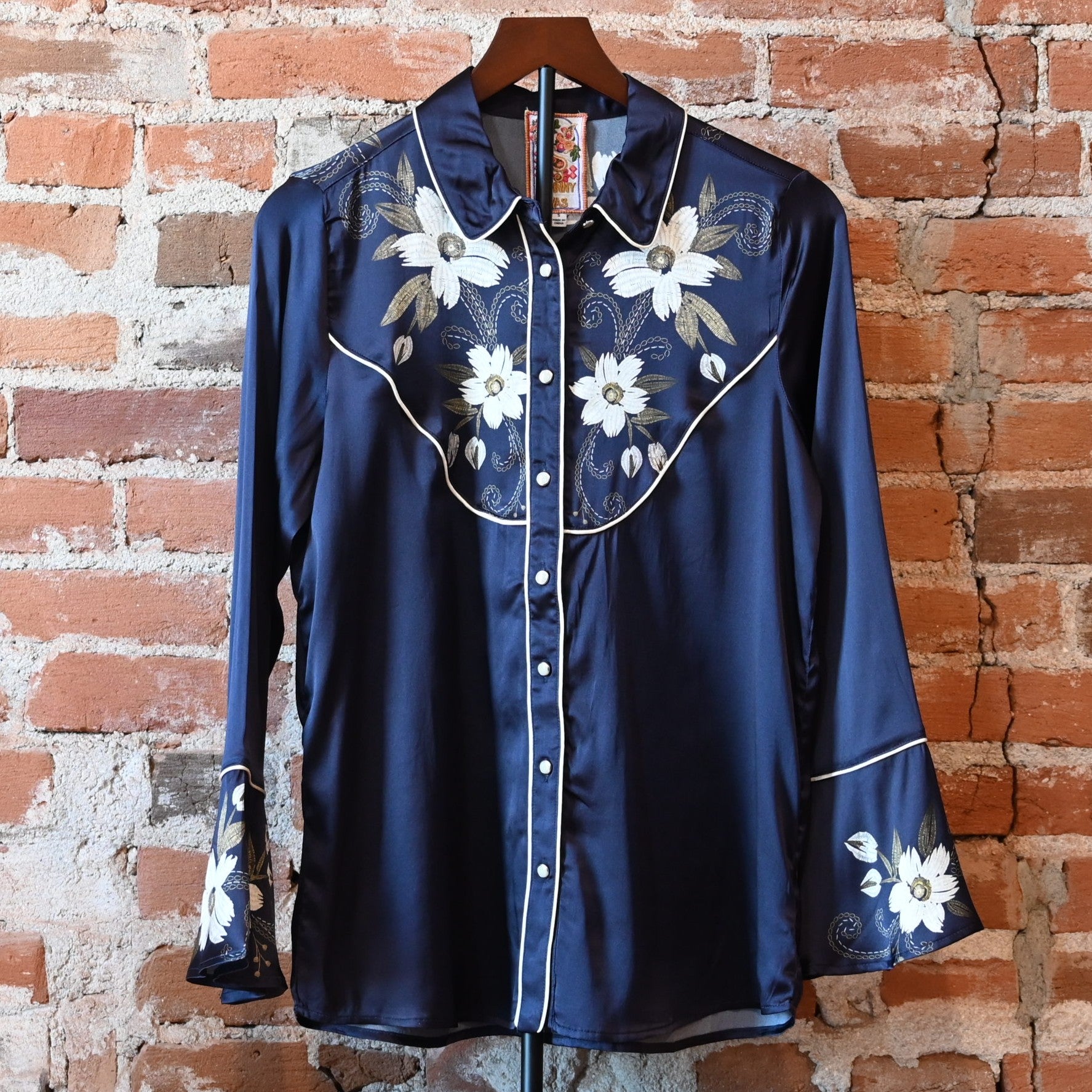 Johnny Was Western Flutter Sleeve Blouse in Corinthe