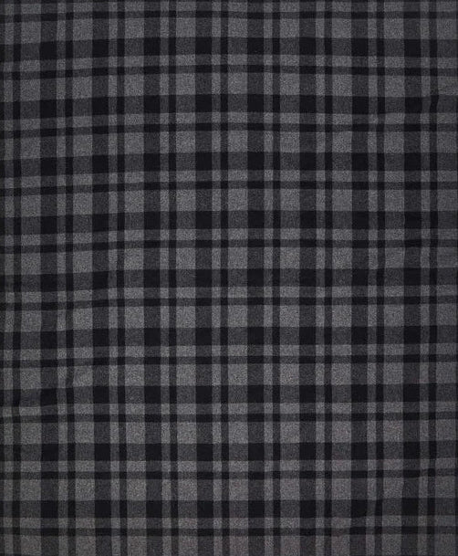 Filson Mackinaw wool blanket in black with serged edges and dense wool weave