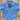 View of Rockmount kids denim shirt with bronc rider embroidery, piping, and snap western details