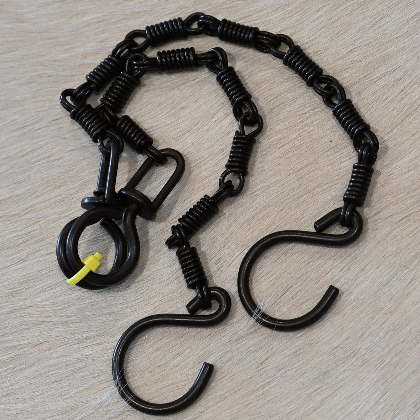 Traditional Rawhide eleven inch Double Rein Chains dog bone twist plumb