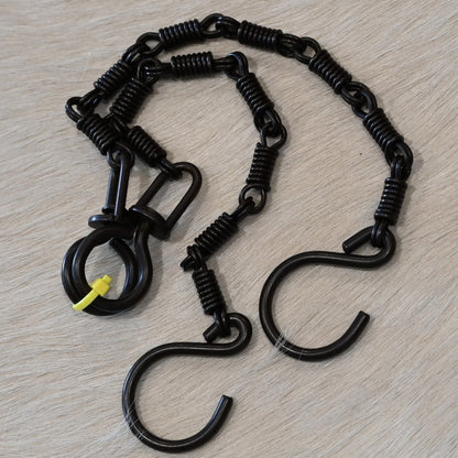 Traditional Rawhide eleven inch Double Rein Chains dog bone twist plumb