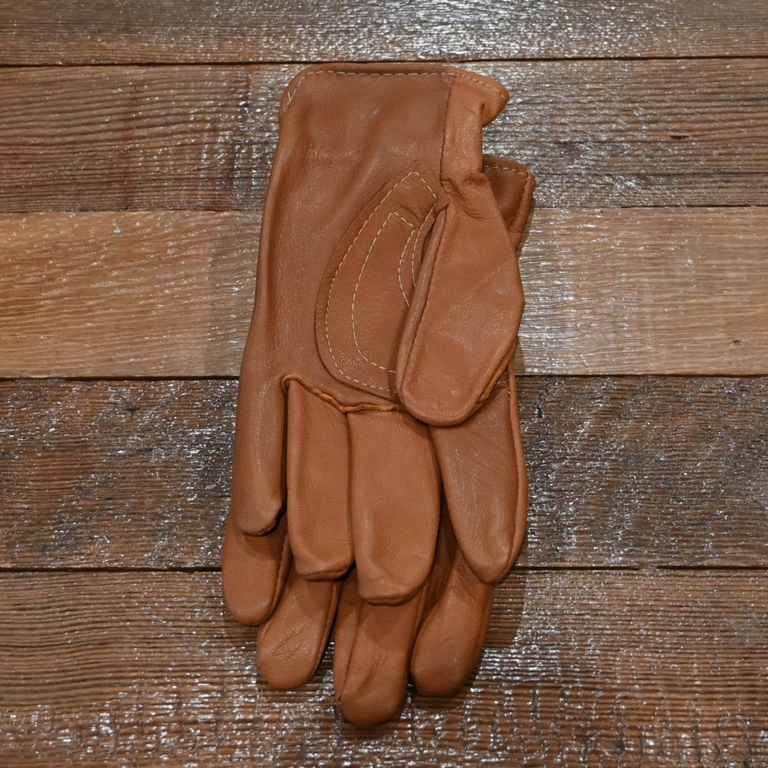 Geier Gloves saddle brown goatskin roper glove with reinforced palm and elastic back