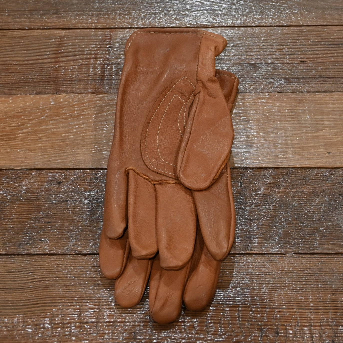 Geier Gloves saddle brown goatskin roper glove with reinforced palm and elastic back