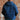 View of Filson Granite Spire Fleece Pullover in Service Blue featuring Cordura® nylon-reinforced forearms and microfleece-lined handwarmer pockets