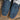 Hondo Boots Men's 13" Cowboy Boot White Cowhide Top with Navy Nubuck Bullhide Vamp