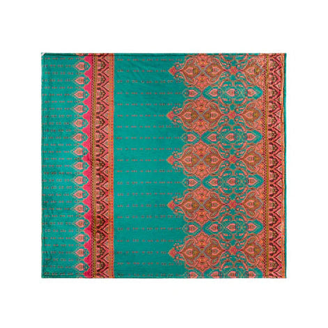 Johnny Was Laurel Canyon cozy blanket in Angelia pattern reversible with matching drawstring storage bag