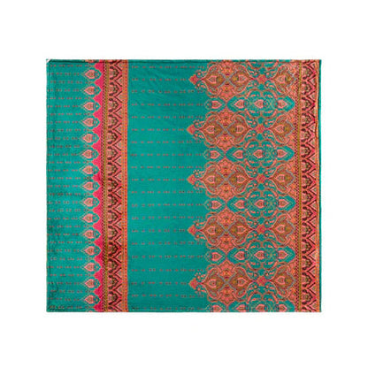 Johnny Was Laurel Canyon cozy blanket in Angelia pattern reversible with matching drawstring storage bag