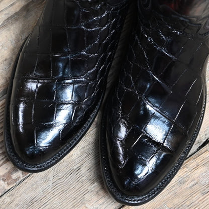 Hyer 100 Black Cherry Mississippiensis American alligator boot