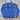 View of Pendleton ladies V-neck cotton sweater in blue multi stripe