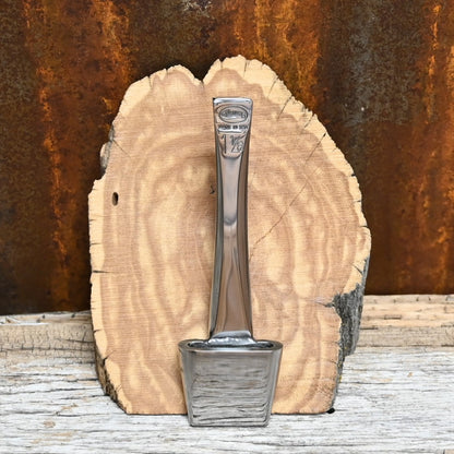 Weaver Master Tool 1 ⅛-inch oblong leather punch, hand-forged polished steel