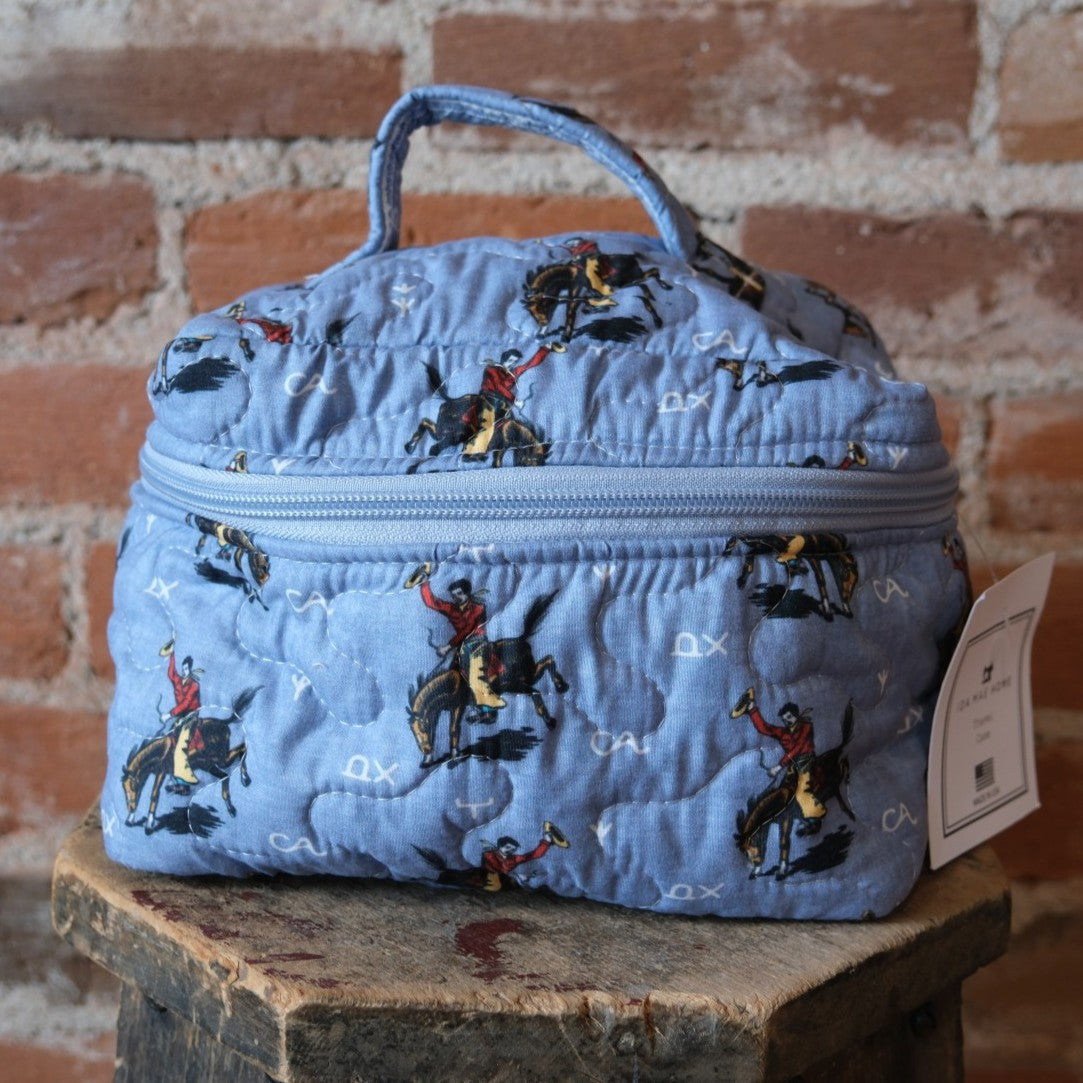 Ida Mae Home - Lazy J Chambray Quilted Travel Case