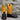 View of Hondo 13" cowboy boot with yellow top, brown shoulder vamp, and wide round toe