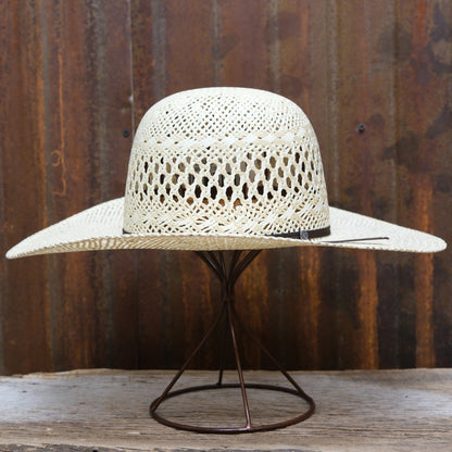 Tacchino Open Crown Aria Western Straw Hat Vented