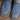 Macie Bean Denim Dolly with Baby Blue Ostrich Print Vamp and Cream Top