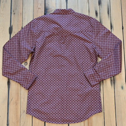 Rock Springs Grandstand Cotton Snap Shirt with pearl snaps, double chest pockets, Western yokes, and embroidered “SO” logo