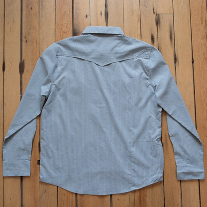 Howler Bros H-Bar-B Tech Longsleeve - Supernova Stripe in Ash Blue