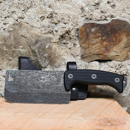 ESEE Cleaver - Black G10 Handles view of cleaver