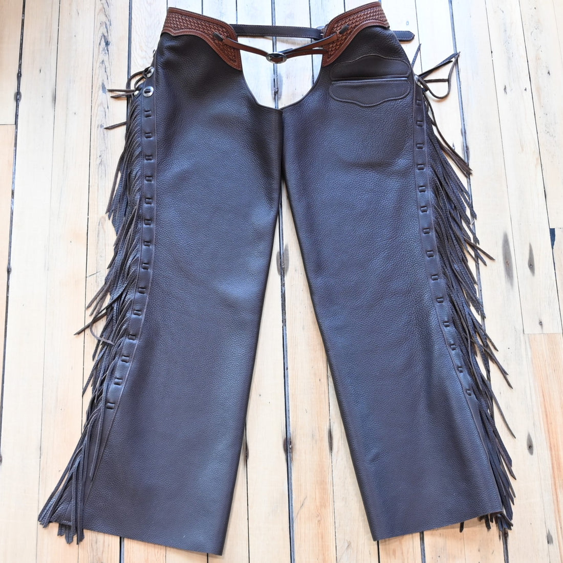 View of K Bar J Versatility Borderline Chap with Pocket in Size XL