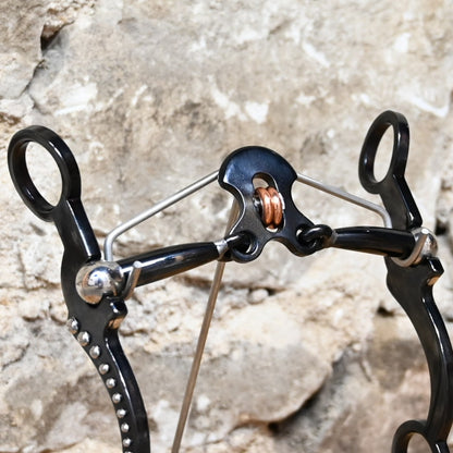 Tom Balding Cody Double Cross bit with stainless shanks and sweet iron ported mouthpiece.