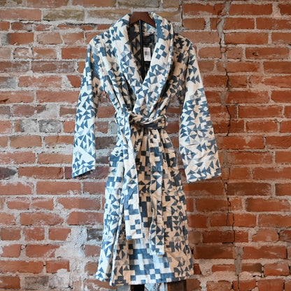 Pendleton Ladies cotton terry velour bathrobe in Blue Ridge pattern