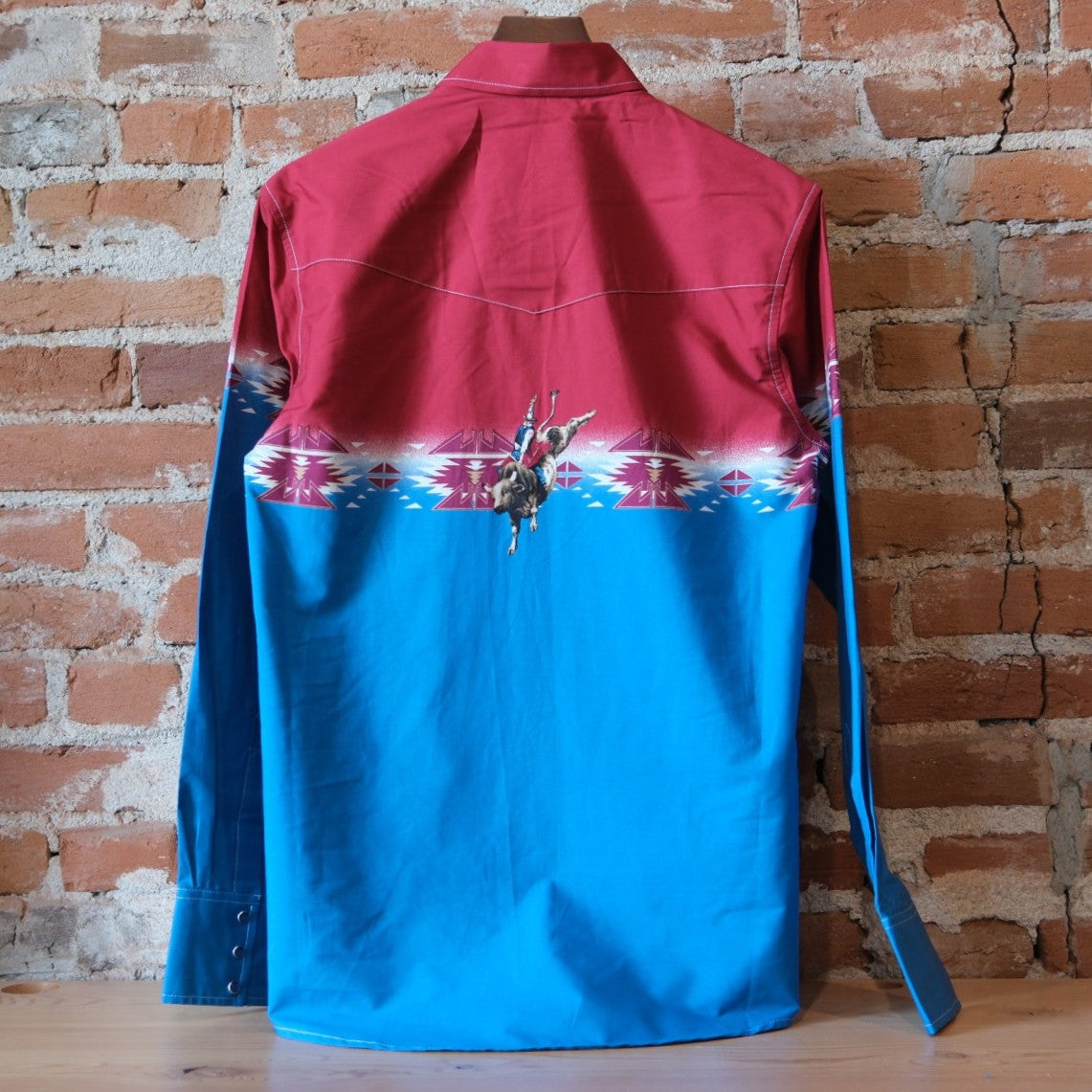 Wrangler Men’s Checotah Long Sleeve Western Snap Printed Shirt - Dip Dye