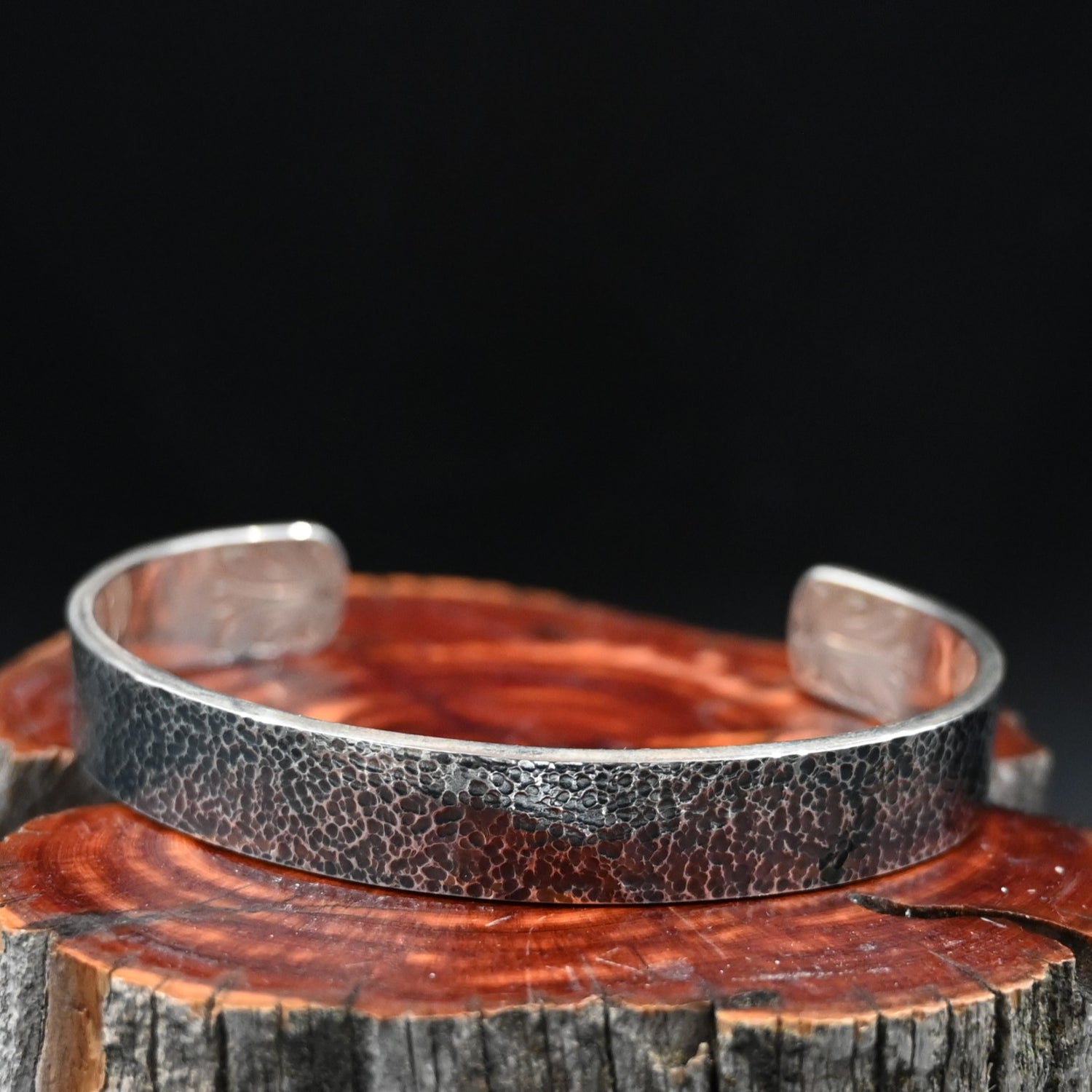 Vogt Gunsmith Cuff – hammered sterling silver cuff bracelet, optional copper interior