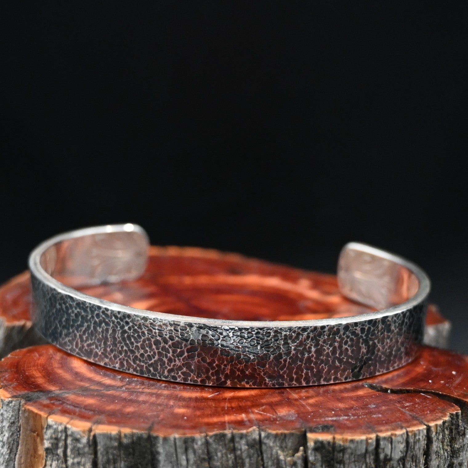Vogt Gunsmith Cuff – hammered sterling silver cuff bracelet, optional copper interior