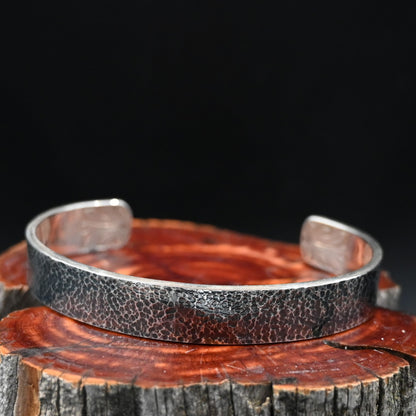 Vogt Gunsmith Cuff – hammered sterling silver cuff bracelet, optional copper interior
