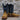 Horse Power kids' western boots with sand waxy vamp and black distressed tops.